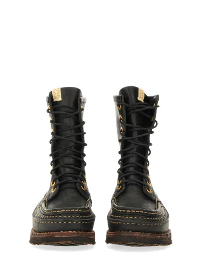 Visvim Boot "grizzly Camper Hi-folk" In Black