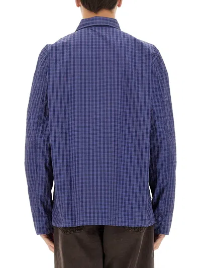 Our Legacy Box Check Shirt In Blue