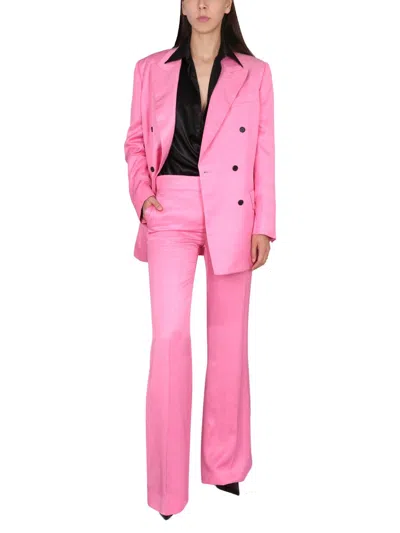 Tom Ford Double-breasted Tailored Blazer In Pink
