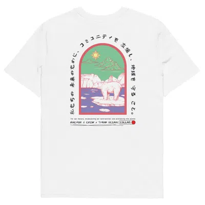 Anchor & Crew White Think Ocean Six Japan Gurafiku Organic Cotton T-shirt - Men In White