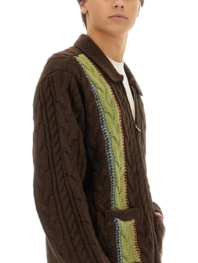 Obey Cardigan "ezra" In Brown