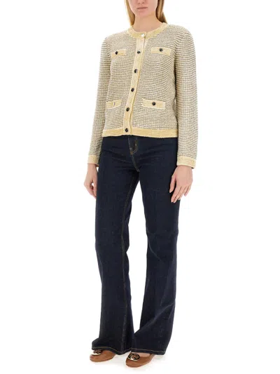 Tory Burch Kendra Cardigan In Yellow