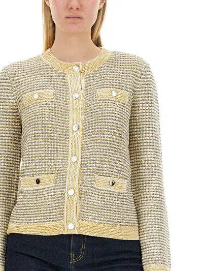 Tory Burch Kendra Cardigan In Yellow