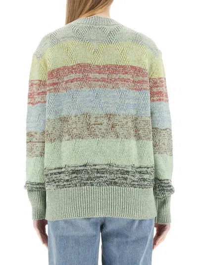 Cormio V-neck Oversize Knitwear Front Pockets In Green