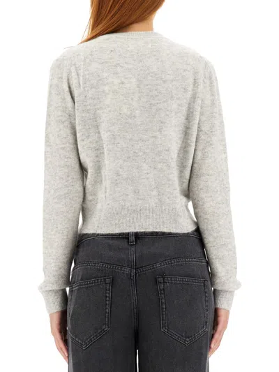Isabel Marant Étoile Buttoned Straight Hem Knitted Cardigan In Gray