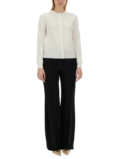 Dolce & Gabbana Cardigan With Lace Inlays In White