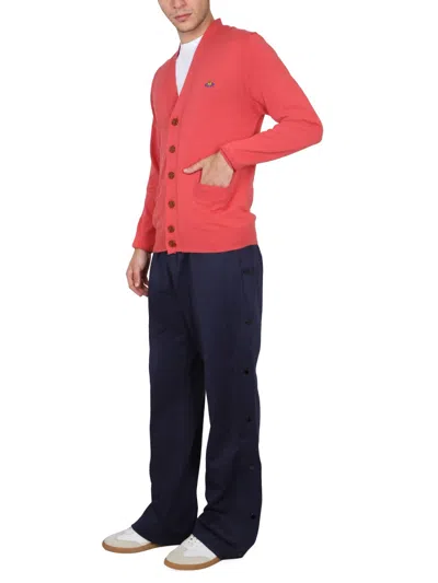 Vivienne Westwood Cardigan With Orb Embroidery In Red