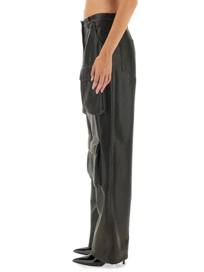 Msgm Regular Fit Cargo Pants For Women In Black