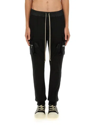 Rick Owens Black Cotton Trousers In Black