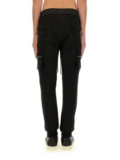 Rick Owens Black Cotton Trousers In Black