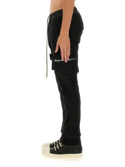 Rick Owens Black Cotton Trousers In Black