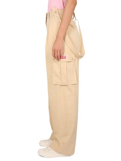 Kenzo Women Cargo Pants In Neutral