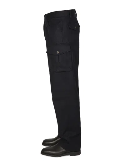 Lardini Trousers Utility Multiple Pockets In Blue