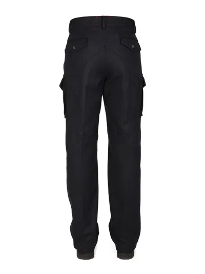 Lardini Trousers Utility Multiple Pockets In Blue