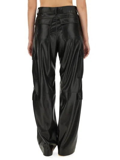 Msgm Regular Fit Cargo Pants For Women In Black