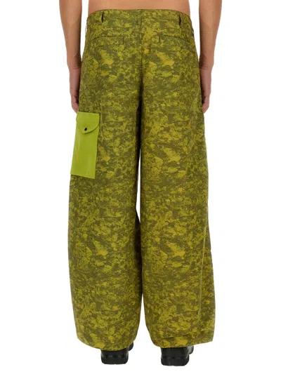 Ten C Awake Ny Cargo Pants With Wide Leg In Green