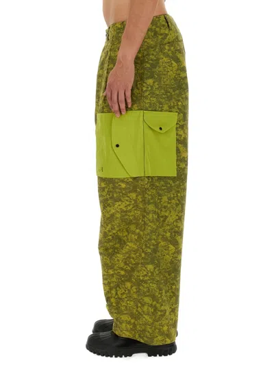 Ten C Awake Ny Cargo Pants With Wide Leg In Green