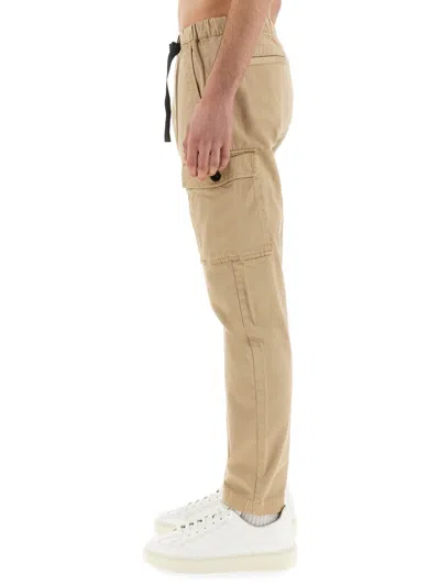 Woolrich Cargo Trousers Featuring Belt And Tapered Leg In Neutral