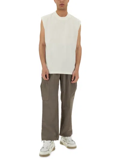 Represent Tech Cargo Pants Featuring Ankle Zippers In Gray