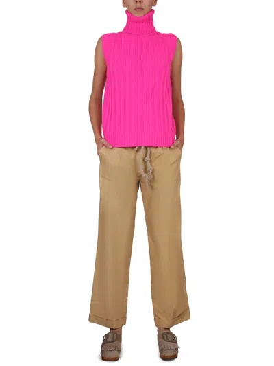 Jejia Carlo Cotton Trousers In Brown