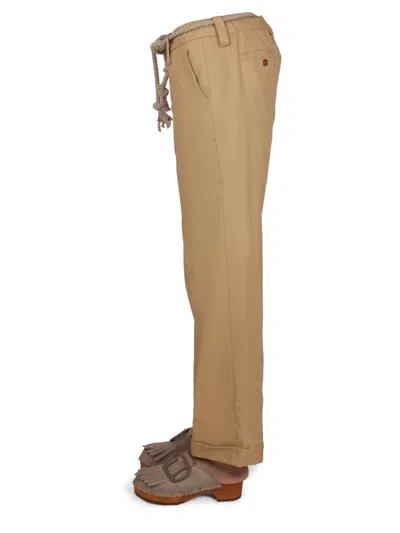 Jejia Carlo Cotton Trousers In Brown