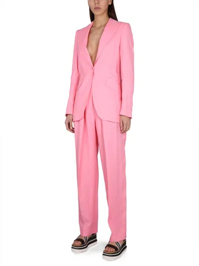 Stella Mccartney Stella Mc Cartney Viscose Linen Trousers In Pink