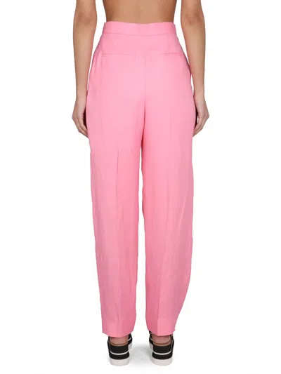 Stella Mccartney Stella Mc Cartney Viscose Linen Trousers In Pink