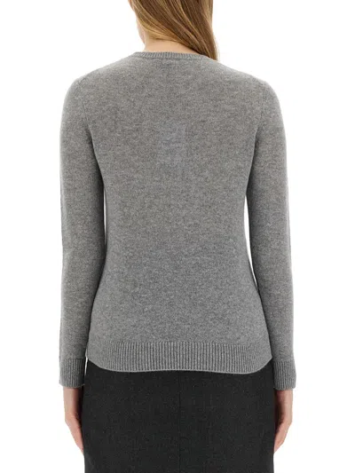 Theory Grey Cashmere Sweater In Gray