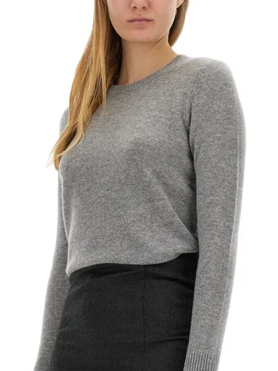 Theory Grey Cashmere Sweater In Gray