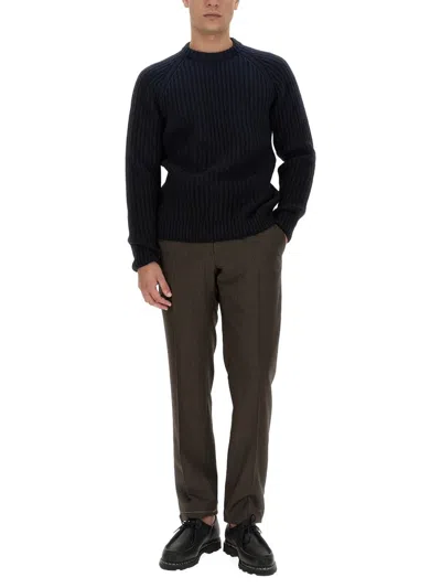 Brioni Ribbed And Braid Sweater Sweaters And Cardigans Blue