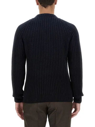 Brioni Ribbed And Braid Sweater Sweaters And Cardigans Blue