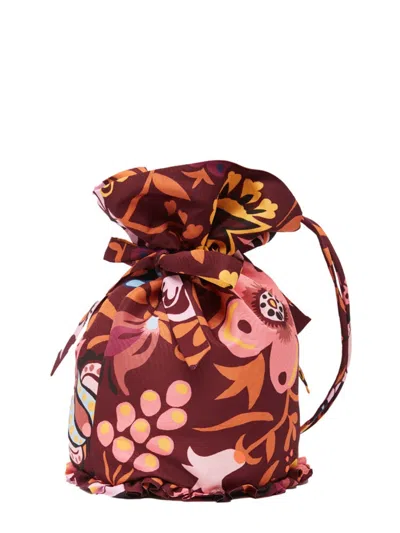 La Doublej Patterned Bucket Bag With Ruffle Details