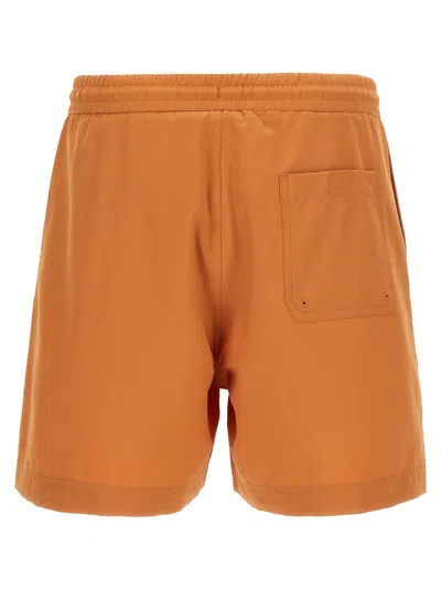 Carhartt Wip Orange Polyester Chase Swim Trunks In Orange