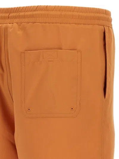 Carhartt Wip Orange Polyester Chase Swim Trunks In Orange