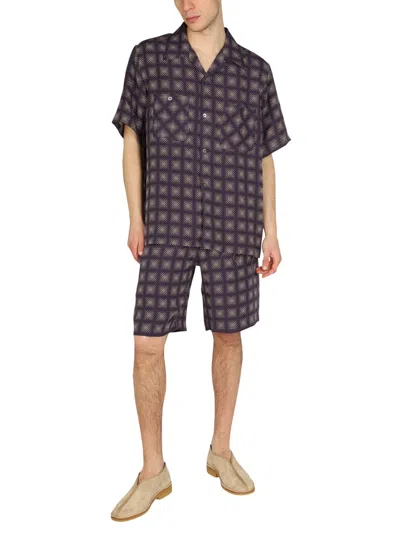 Needles Check Print Bermuda In Purple