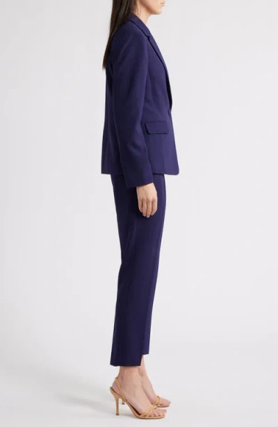 Tahari Asl One-button Crepe Jacket In Blue