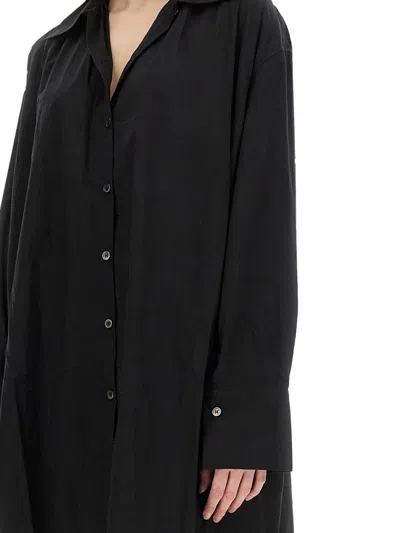 Our Legacy Gale Dress With Cuffed Sleeves And Loose Fit In Black