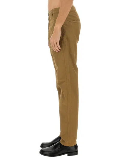 Aspesi Trousers With Functional Pockets And Belt Loops In Brown