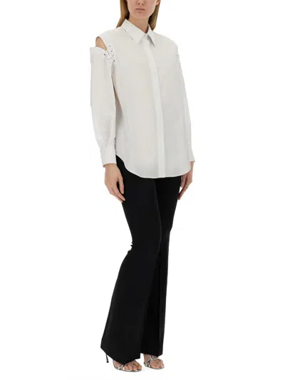 Alexander Mcqueen Cocoon Shirt With Cut-out Details In White