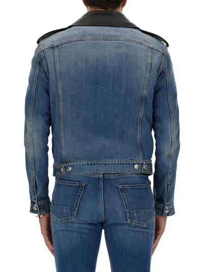 Alexander Mcqueen Men's Combo Biker Jacket In Black