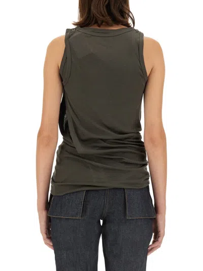 Helmut Lang Women's Convertible Tank Dress Black In Green
