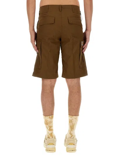 Carhartt Cotton Bermuda Shorts In Brown