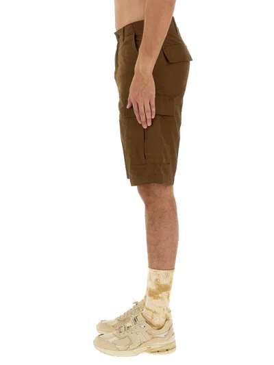 Carhartt Cotton Bermuda Shorts In Brown