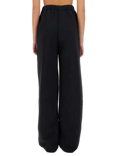 Rotate Birger Christensen Rotate Birgerchristensen Cotton Fleece Pants In Black