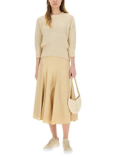 Fabiana Filippi Cotton Jersey Knitwear 3/4 Sleeves In Neutral