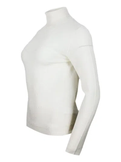 Fabiana Filippi Sequinned-turtleneck Sweater In White