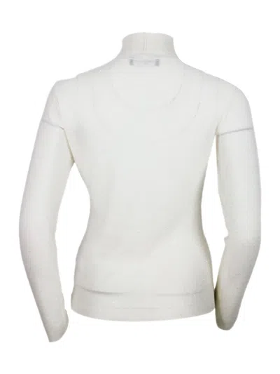 Fabiana Filippi Sequinned-turtleneck Sweater In White