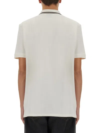 Ps By Paul Smith Ps Paul Smith Cotton Pique Polo In White