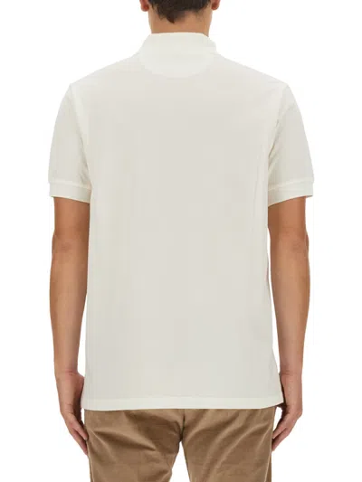 Paul Smith Off-white Artist Stripe Placket Polo In White