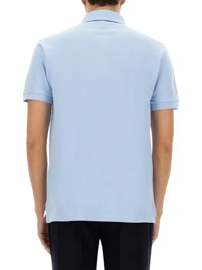 Etro Paisley Jacquard Polo Shirt In Blue